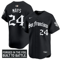 Willie Mays Jersey #24 San Francisco Giants Gothic Fog Edition Vapor Stitched