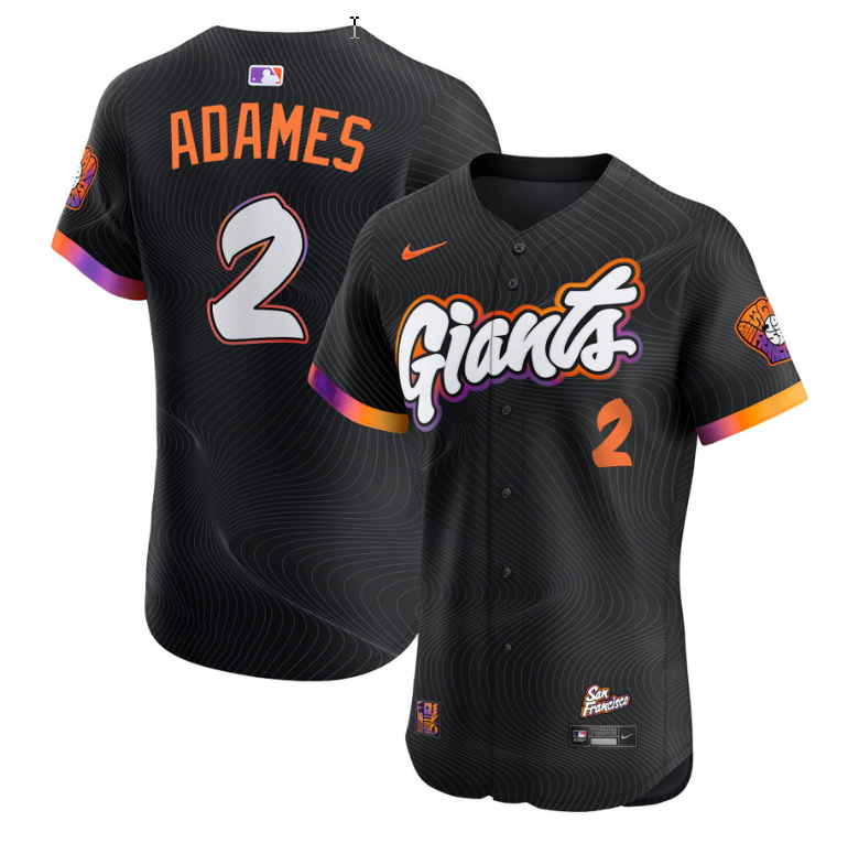 Willy Adames Jersey #2 San Francisco Giants 2025 City Connect Vapor Premier Elite Stitched