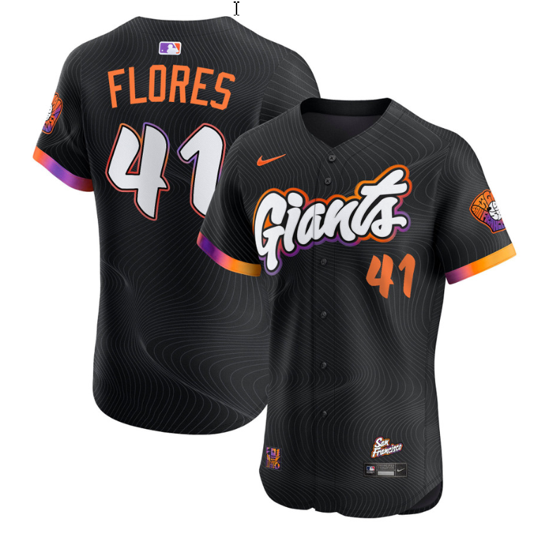 Wilmer Flores Jersey #41 San Francisco Giants 2025 City Connect Vapor Premier Elite Stitched