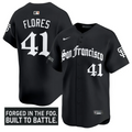 Wilmer Flores Jersey #41 San Francisco Giants Gothic Fog Edition Vapor Stitched