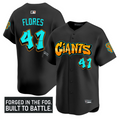 Wilmer Flores Jersey #4 San Francisco Giants Graffiti Fog City Drop