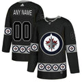 Winnipeg Jets Custom Black Team Logos Fashion Jersey Stitched