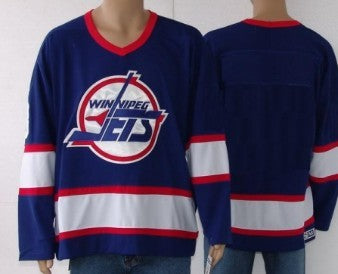 Winnipeg Jets  Customized Blue CCM Jersey Stitched