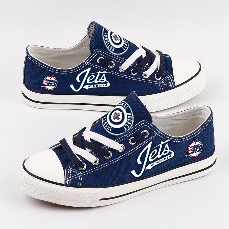 Winnipeg Jets Limited  Low Top Canvas Sport Sneakers Shoes For Men Women Fans