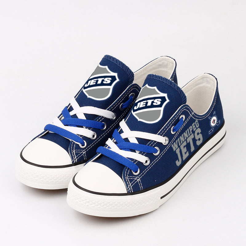 Winnipeg Jets Limited  Low Top Canvas Sport Sneakers Shoes For Men Women Fans
