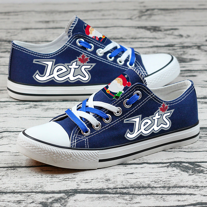 Winnipeg Jets Low Top Canvas Sport Sneakers Shoes For Men Women Fans
