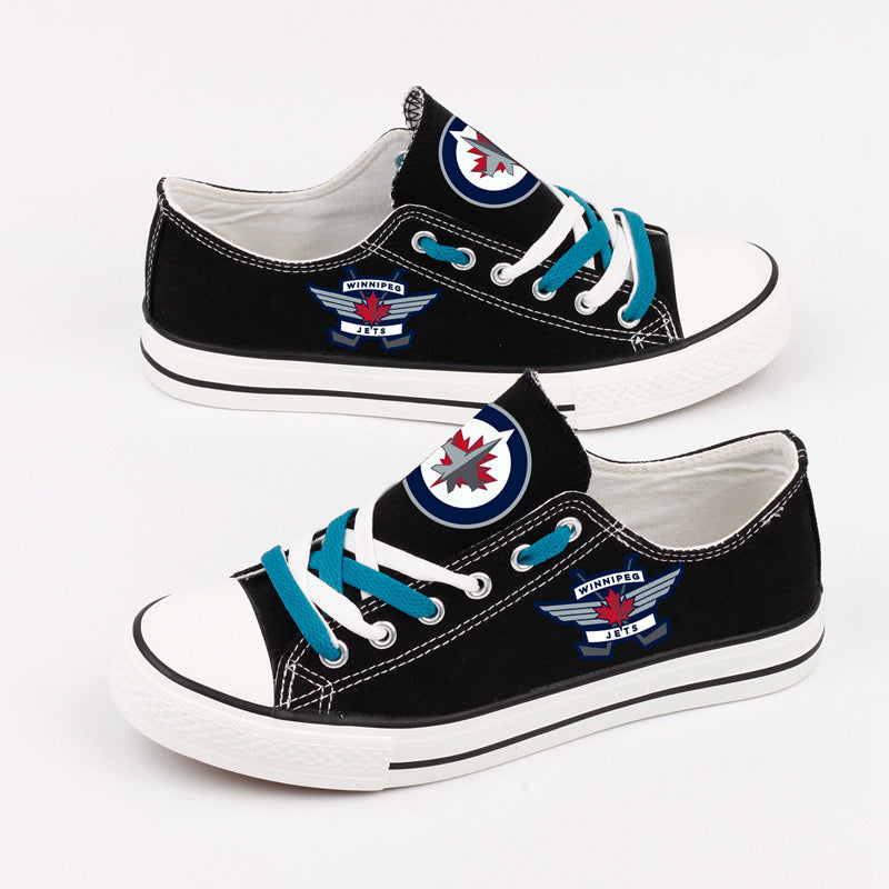 Winnipeg Jets Limited  Low Top Canvas Sport Sneakers Shoes For Men Women Fans