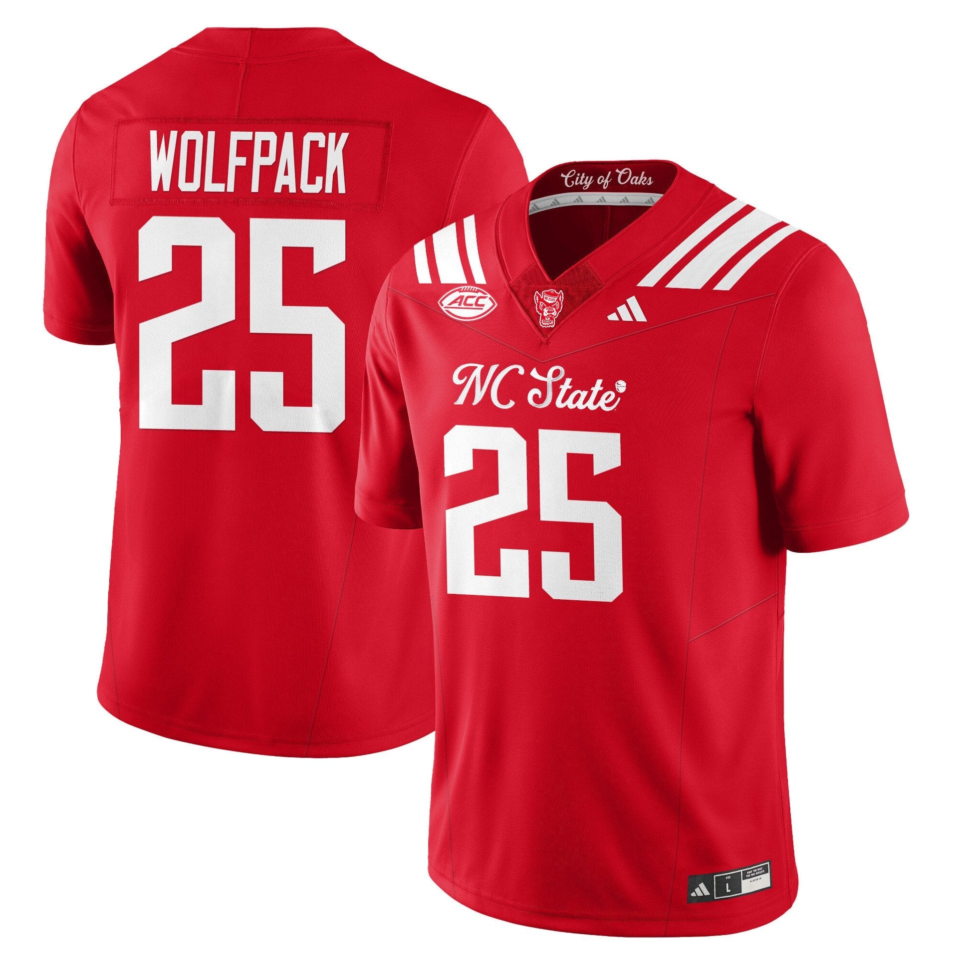 Wolfpack Jersey #25 State Wolfpack City of Oaks Vapor Limited Stitched