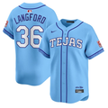 Wyatt Langford Jersey #36 Texas Rangers 2026 City Connect Premier Stitched