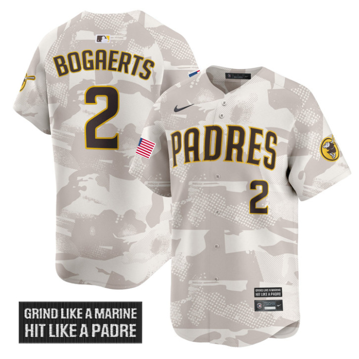 Xander Bogaerts Jersey #2 San Diego Padres 2025 Armed Forces Day Vapor Stitched