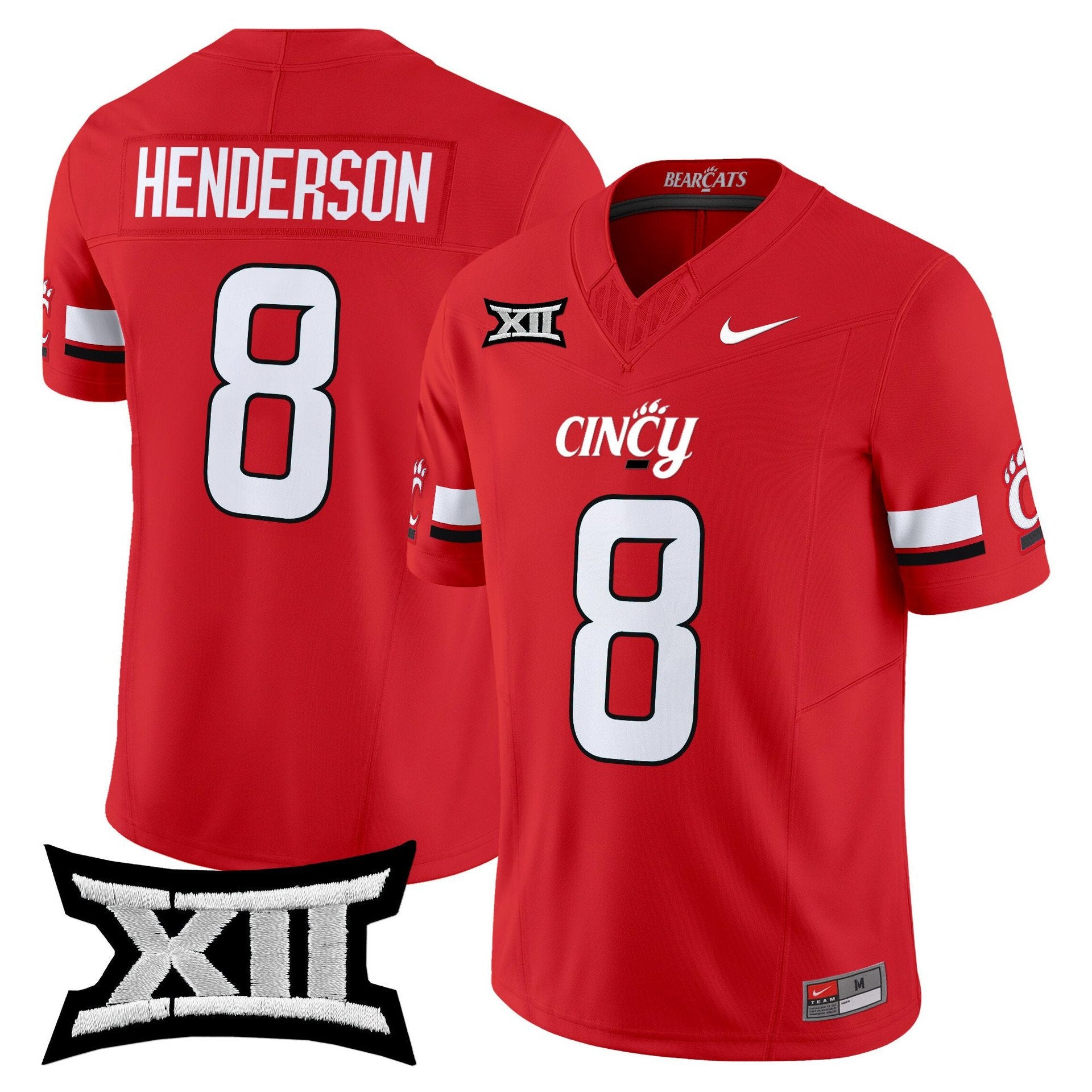 Xzavier Henderson Jersey #8 Cincinnati Bearcats 2025 Vapor Limited Stitched