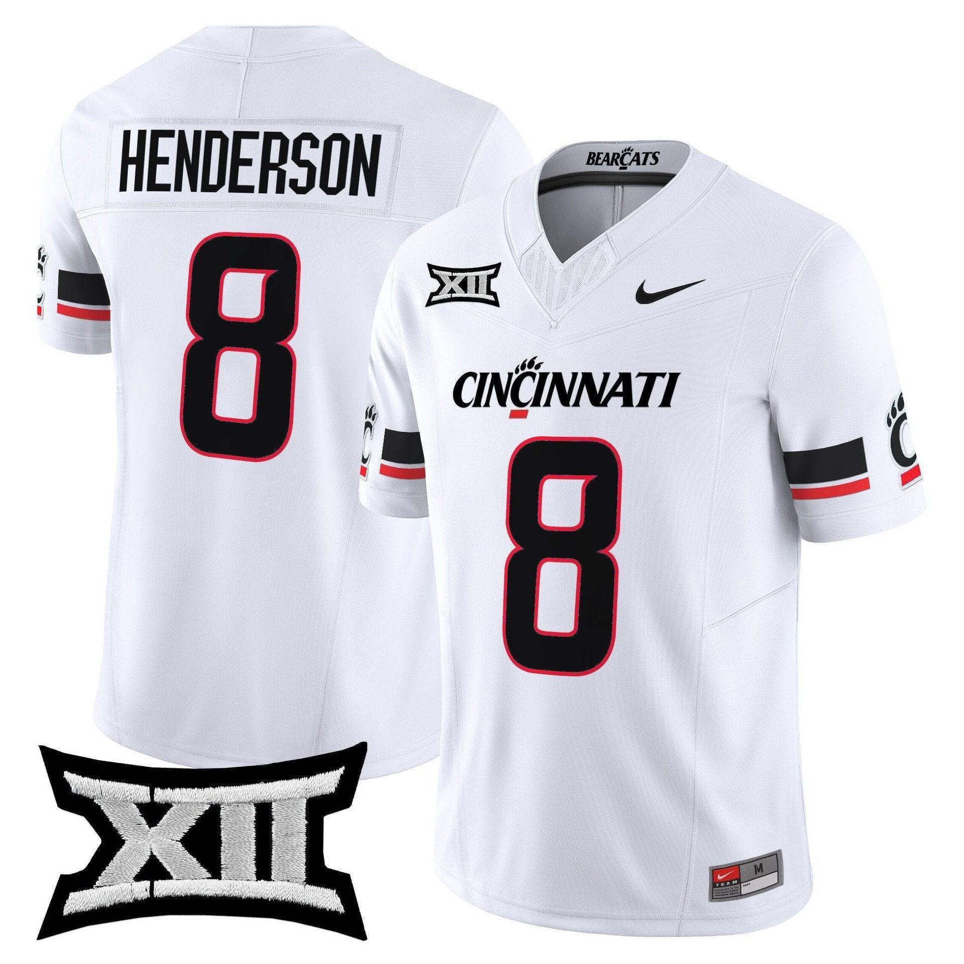 Xzavier Henderson Jersey #8 Cincinnati Bearcats 2025 Vapor Limited Stitched