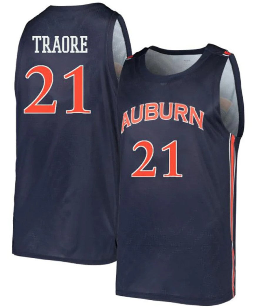 Yohan Traore Jersey Auburn Tigers College Basketball #21