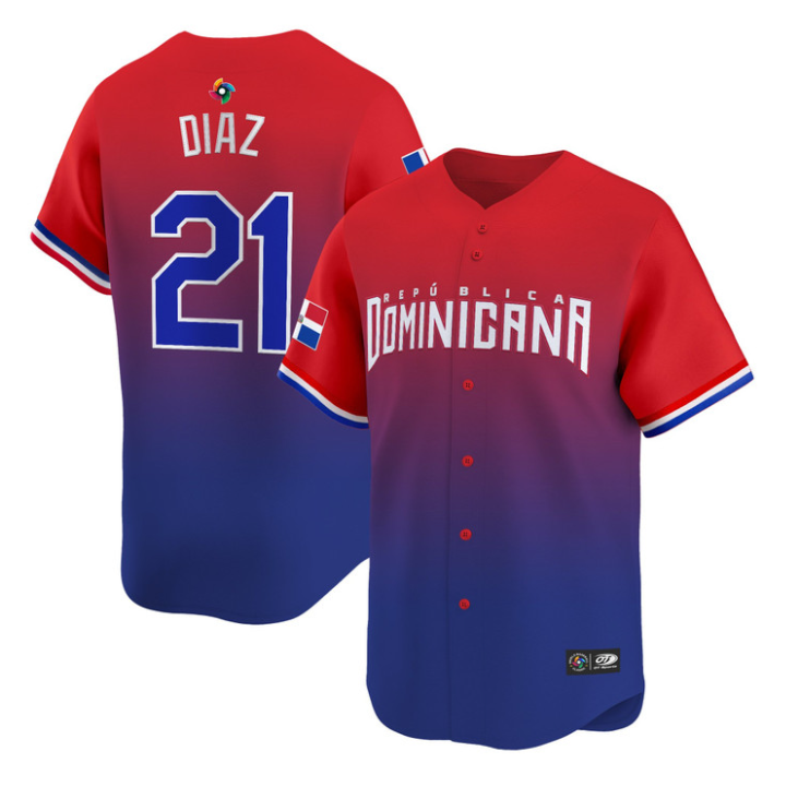 Yainer Diaz Jersey #21 Dominican Republic Classic 2026 Roster Stitched