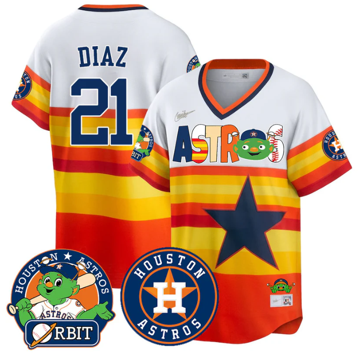 Yainer Diaz Jersey #21 Houston Astros Orbit Vapor Premier Limited Stitched