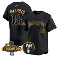 Yamamoto Jersey #18 Dodgers 2025 LA Gothic Style Stitched