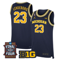 Yaxel Lendeborg Jersey #23 Michigan Wolverines 2026 Final Four Stitched Navy