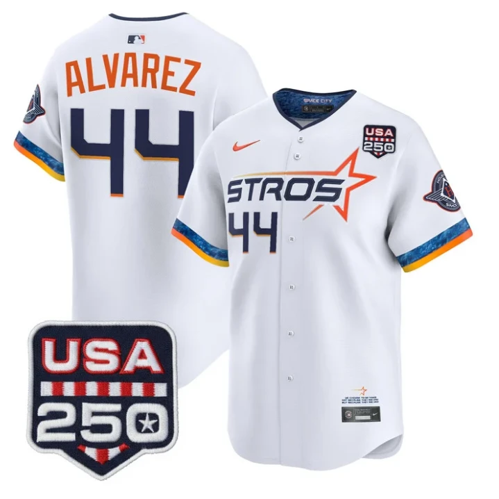 Yordan Álvarez Jersey #44 Houston Astros 250 USA Patch Limited Stitched