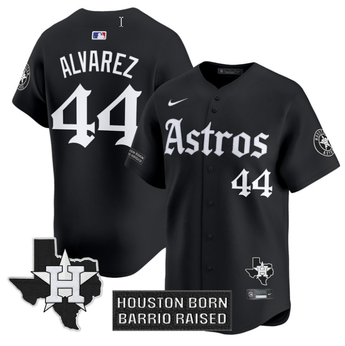 Yordan Álvarez Jersey #44 Houston Astros Gothic Edition Vapor Premier Limited Stitched