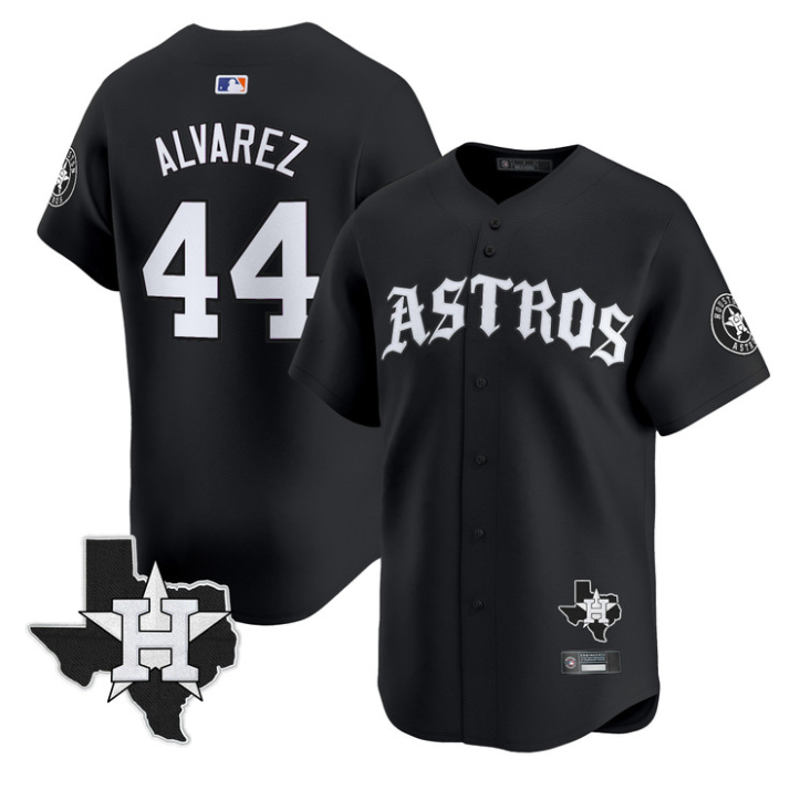 Yordan Álvarez Jersey #44 Houston Astros Old English Edition Stitched