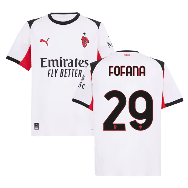 Youssouf Fofana 29 AC Milan 2025-26 Away Men Jersey – White