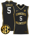 Zakai Zeigler Jersey #5 Tennessee Vols 2024 Lightweight Basketball Black Gold