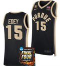 Zach Edey Jersey #15 Purdue Boilermakers 2024 NCAA March Madness Final Four Basketball Black