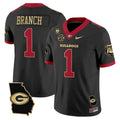 Zachariah Branch Jersey #1 Georgia Bulldogs 2025 Georgia Map, Vince Dooley Stitched