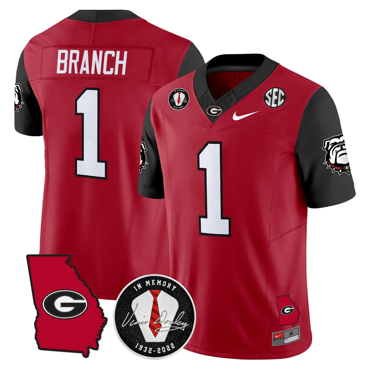 Zachariah Branch Jersey #1 Georgia Bulldogs 2025 Limited Stitched