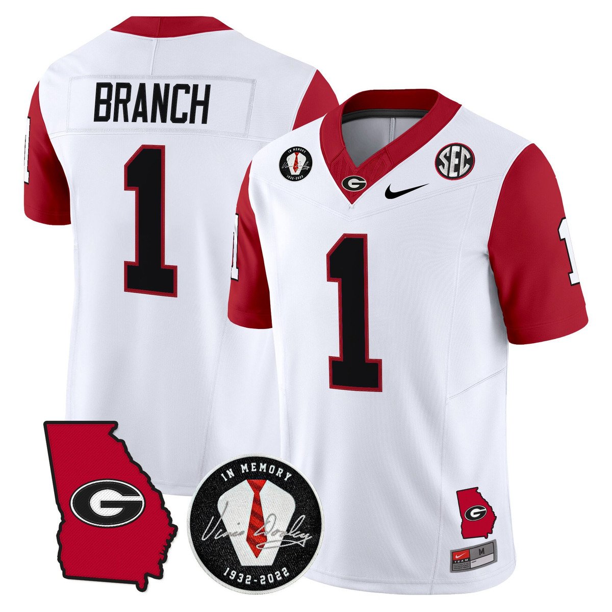 Zachariah Branch Jersey #1 Georgia Bulldogs 2025 Limited Stitched