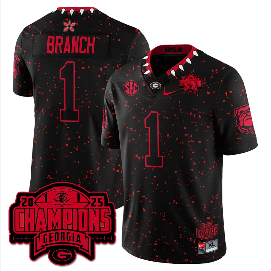 Zachariah Branch Jersey #1 Georgia Bulldogs Stranger Things SEC Champions