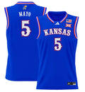 Zeke Mayo Jersey #5 Kansas Jayhawks 2024 Lightweight Basketball Royal