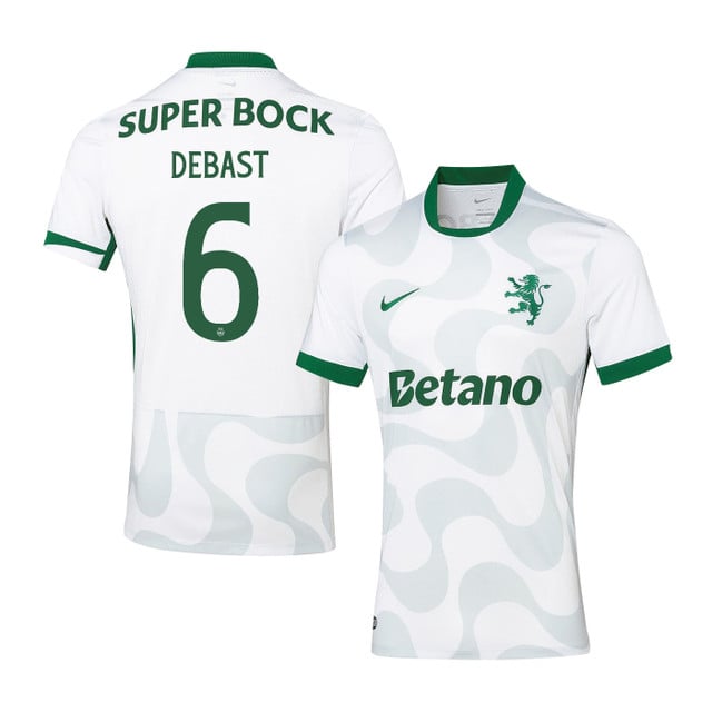 Zeno Debast 6 Sporting CP 2025-26 Third Match Jersey – White