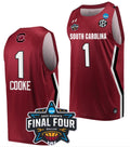 Zia Cooke Jersey South Carolina Gamecocks College Basketball 2023 NCAA Final Four Garnet Garnet #1