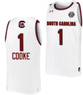 Zia Cooke Jersey South Carolina Gamecocks College Basketball White #1