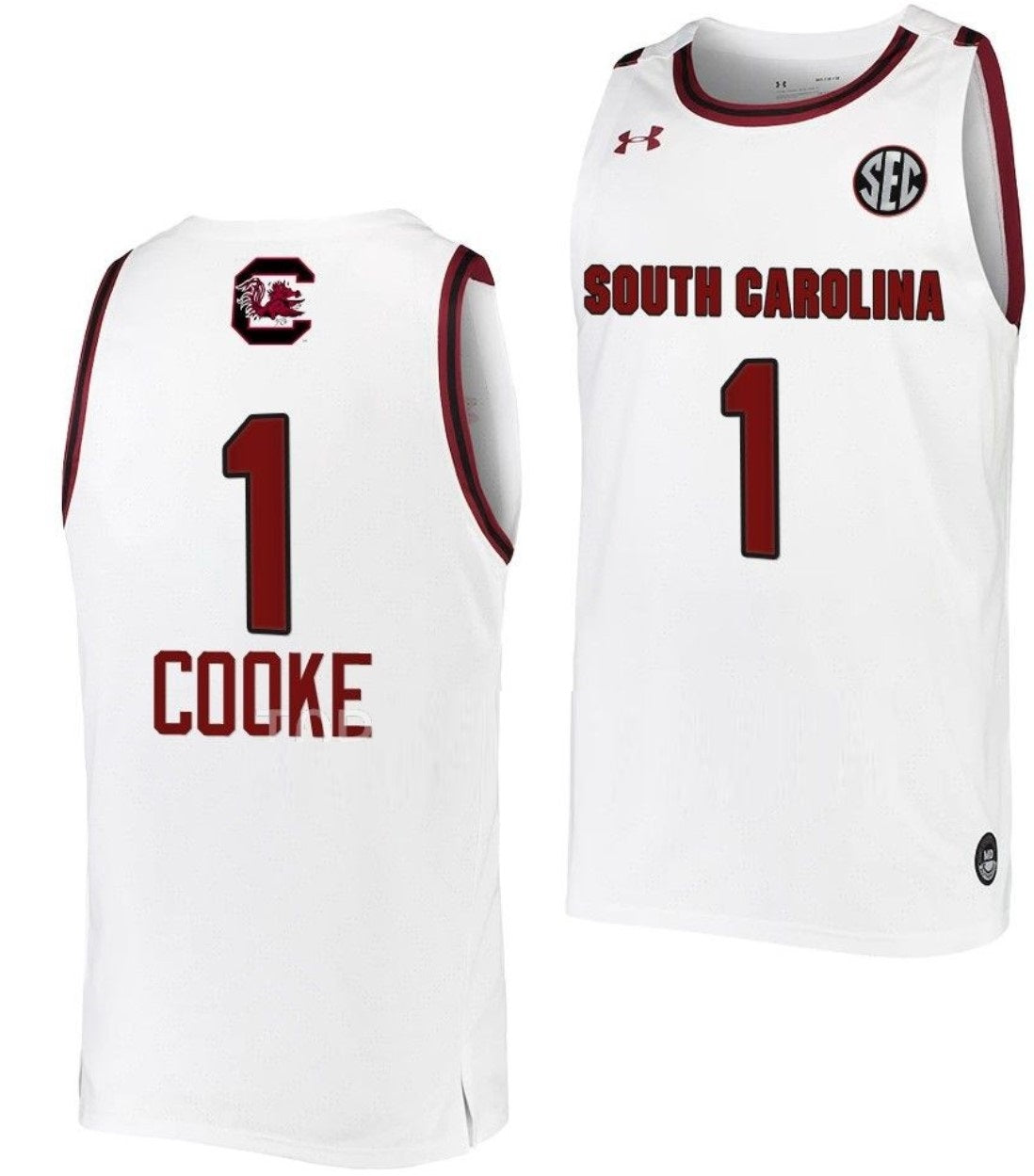Zia Cooke Jersey South Carolina Gamecocks College Basketball White #1