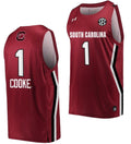 Zia Cooke Jersey South Carolina Gamecocks College Basketball Wine #1