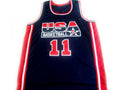 Karl Malone Jersey #11 Team USA BasketBall Navy Blue
