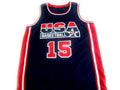Magic Johnson Jersey #15 Team USA Basketball Navy Blue