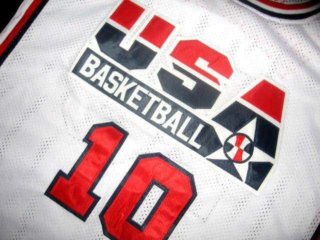 Clyde Drexler Jersey #10 Team USA Basketball Navy White