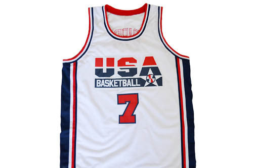 Shawn Kemp Jersey #7 Team USA Basketball White