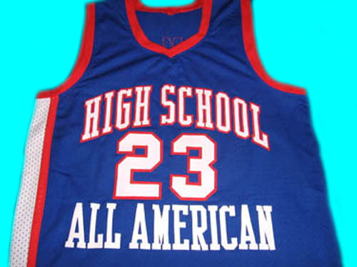 Lebron James Jersey #23 High School All American Basketball Blue