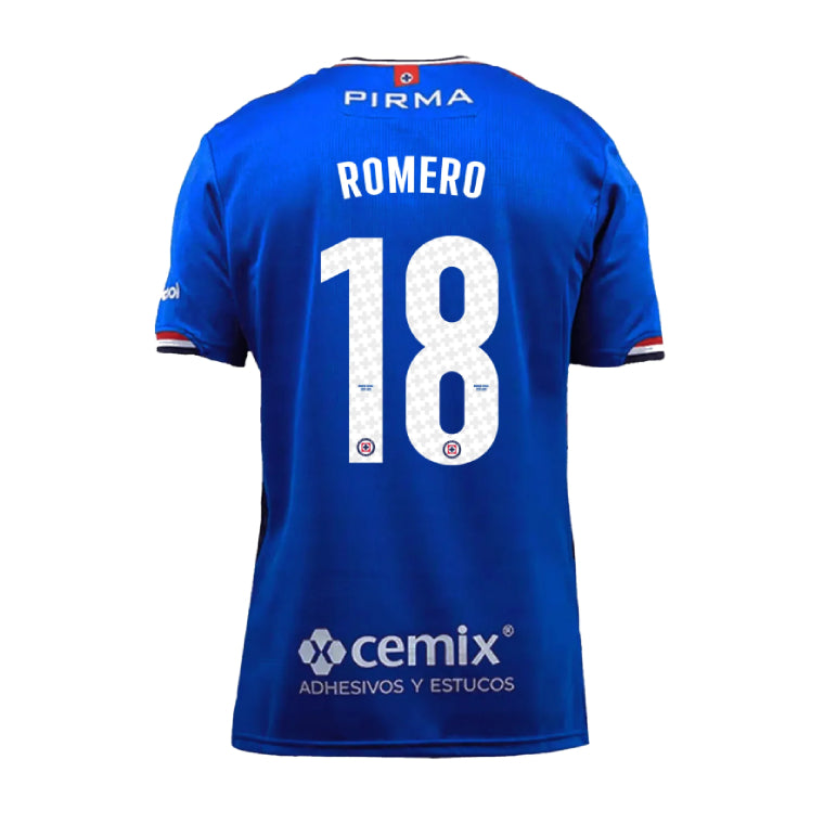 Cruz Azul 2025-26 Home ROMERO 18 Jersey – Blue