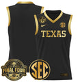 Team Jersey Texas Longhorns 2025 Sec Final Four Patch Stitched Black Gold