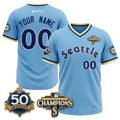 Seattle Mariners 50th Anniversary Throwback Limited Custom Jersey - All Stitched