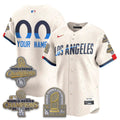 Los Angeles Dodgers Gold Collection Stadium Vapor Limited Custom Jersey - Back to Back 9x Champs - All Stitched