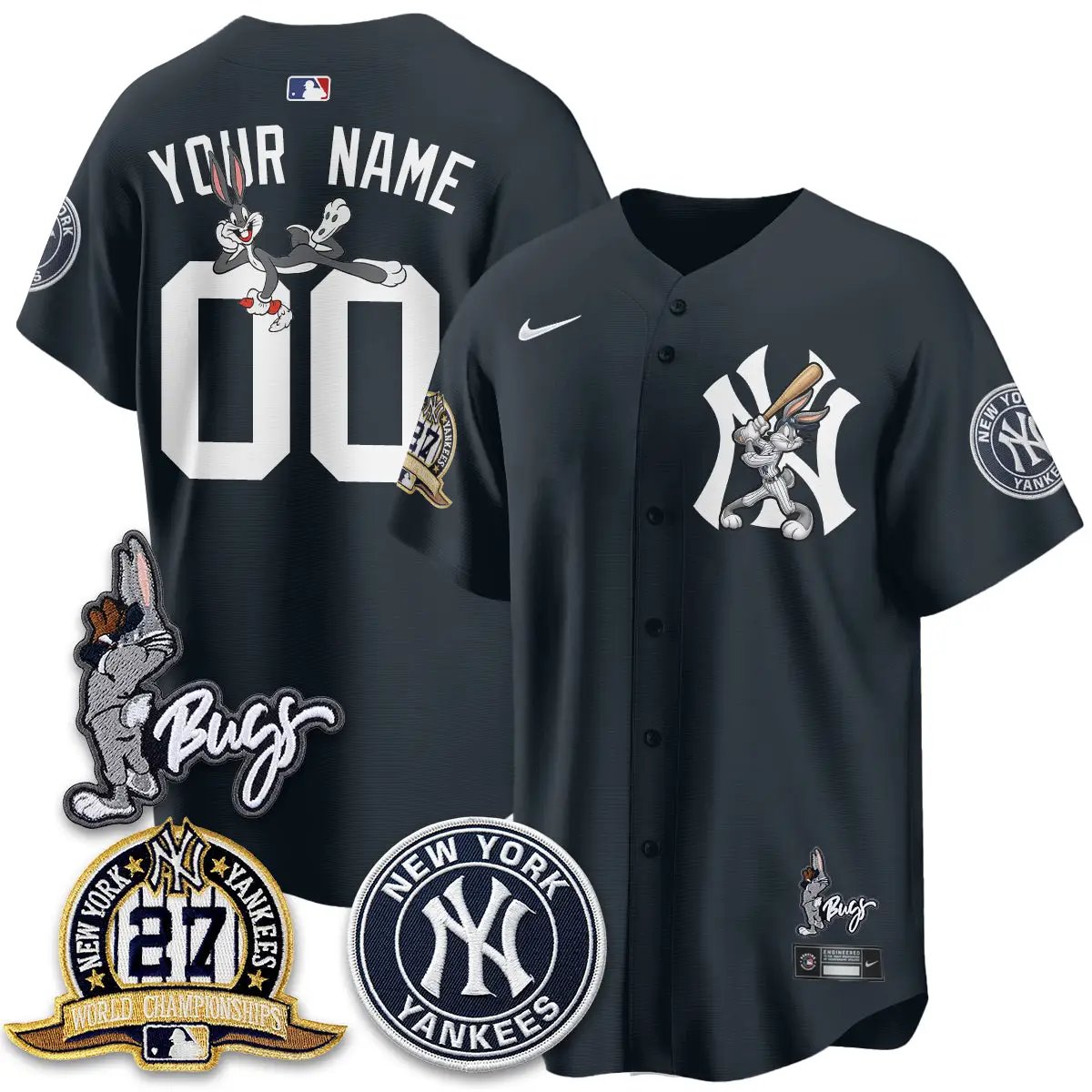 New York Yankees Bunny Vapor Limited Custom Jersey - All Stitched