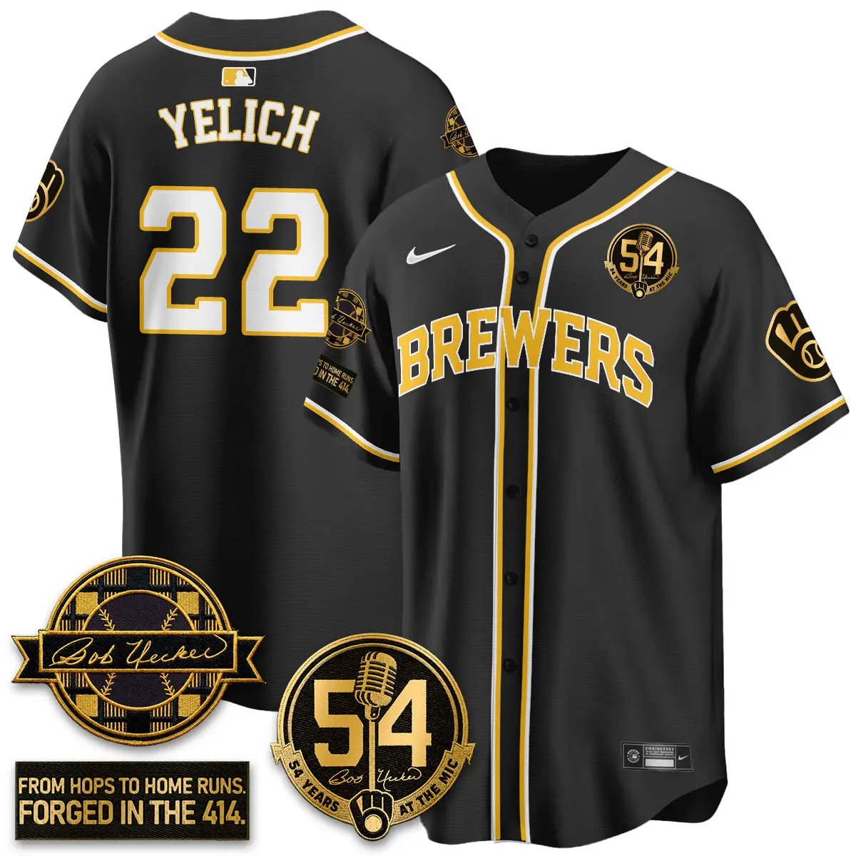 Men Milwaukee Brewers 2026 Black Out Style Limited Vapor Jersey - All Stitched