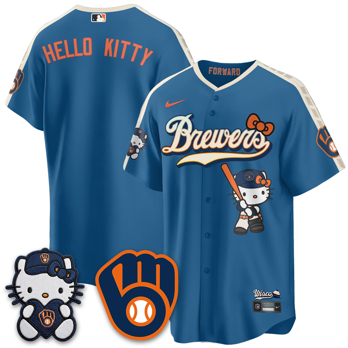Men Milwaukee Brewers Meow KT Night Vapor Limited Jersey - All Stitched
