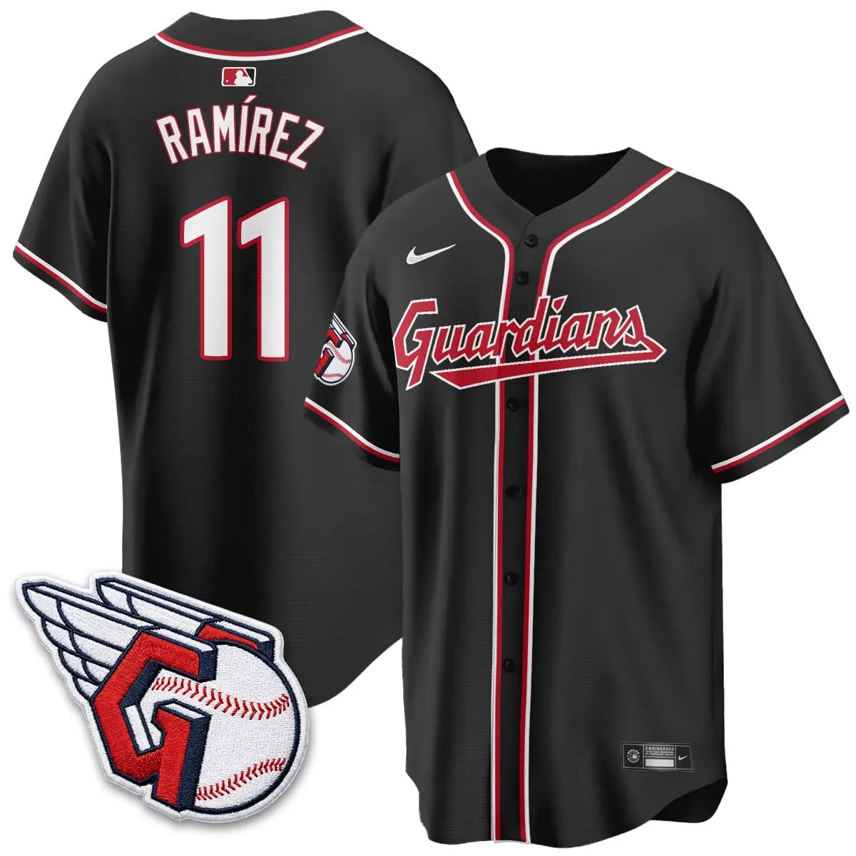 Men Cleveland Guardians 2026 Black Out Style Limited Vapor Jersey - All Stitched